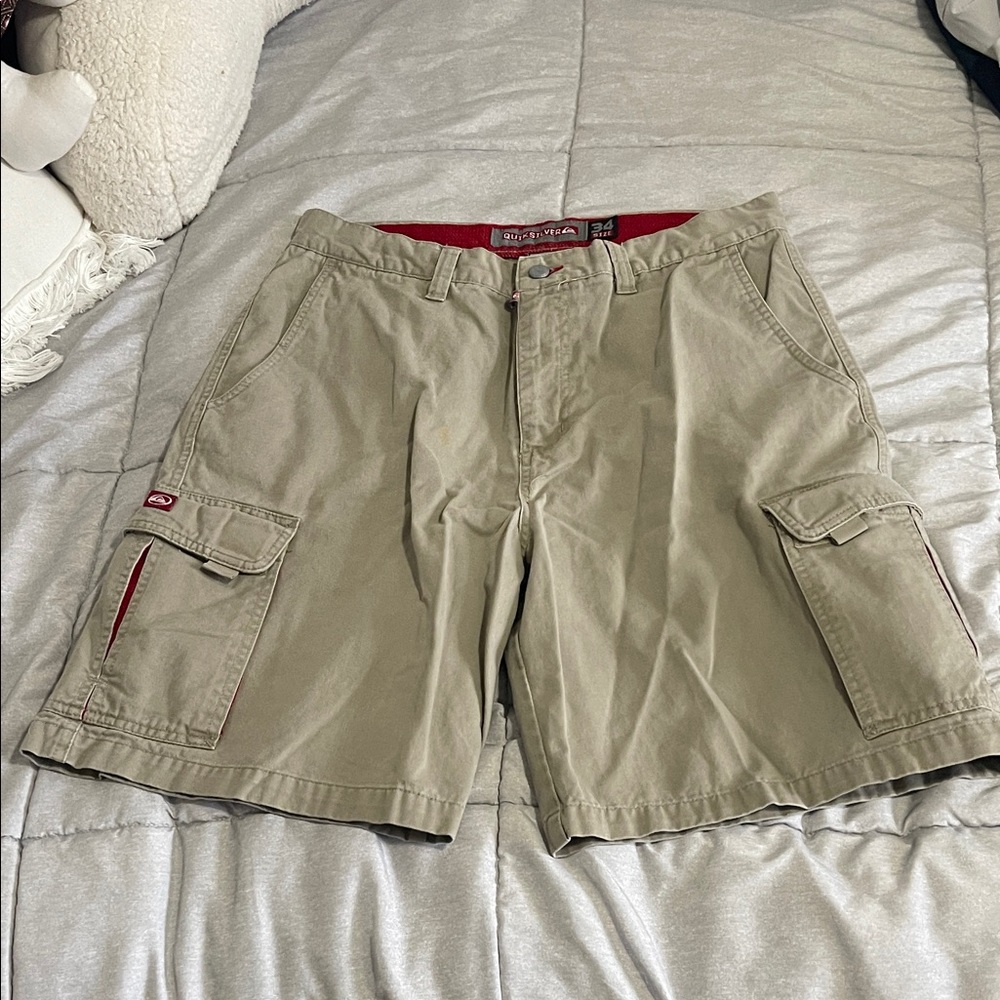 Quiksilver Khaki Cargo Shorts for Men